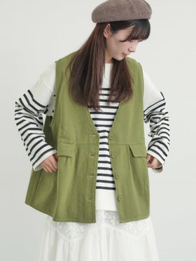 【サマンサモスモス/Samansa Mos2】のVネックオーバーベスト 人気、トレンドファッション・服の通販 founy(ファニー) ファッション Fashion レディースファッション Fashion for Women アウター Coat / Outerwear Collection トップス・カットソー Cut & Sew Tops ベスト&ジレ / 重ね着スタイル Vests & Gilets Vネックトップス V-Neck Tops / V-Cut Neckline Shirts おすすめ Recommended / Our Picks カットソー Cut and Sewn Top ベスト Vest, Waistcoat |ID:prp329100004865976