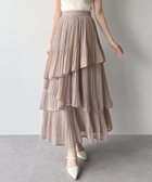 【ジュノア/JUNOAH】のmipiarl ランダムヘムプリーツティアードスカート 人気、トレンドファッション・服の通販 founy(ファニー) ファッション Fashion レディースファッション Fashion for Women スカート Skirts ティアードスカート Tiered Skirts thumbnail ピンクベージュ|ID: prp329100004865985 ipo3291000000036219748