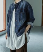 【ビーフラット/bflat】のノーカラーデニムジャケット 人気、トレンドファッション・服の通販 founy(ファニー) ファッション Fashion レディースファッション Fashion for Women アウター Coat / Outerwear Collection レディースジャケット・軽アウター Jackets デニムジャケット / カジュアルアウター Denim Jackets ジャケット Jacket, Outerwear デコルテ Décolleté, Neckline デニム Denim, Jeans Material 春 Spring thumbnail ネイビー|ID: prp329100004865992 ipo3291000000036219772
