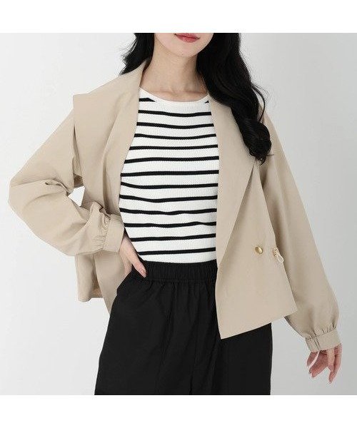 【ストロベリーフィールズ/STRAWBERRY FIELDS】のショートトレンチブルゾン 人気、トレンドファッション・服の通販 founy(ファニー) 　ファッション　Fashion　レディースファッション　Fashion for Women　アウター　Coat / Outerwear Collection　ブルゾンジャケット・スポーティアウター　Blouson Jackets　 other-1|ID: prp329100004865993 ipo3291000000036219778