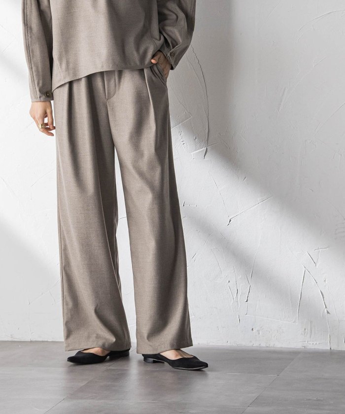 【メイソングレイ/MAYSON GREY】の【叶えるSET UP】起毛イージーワイドパンツ≪手洗い可能≫ インテリア・キッズ・メンズ・レディースファッション・服の通販 founy(ファニー) https://founy.com/ ファッション Fashion レディースファッション Fashion for Women パンツ Pants & Trousers ストレッチ Stretch, Stretchy Fabric セットアップ Set-Up, Coordinated Outfit パターン Pattern, Design Print 無地 Plain, Solid Color ワイド Wide, Wide Fit 冬 Winter / This Winter A/W・秋冬 Autumn/Winter 2025年 2025 2025-2026秋冬・A/W Autumn/Winter 2025–26 AW25–26 |ID: prp329100004865998 ipo3291000000036219811