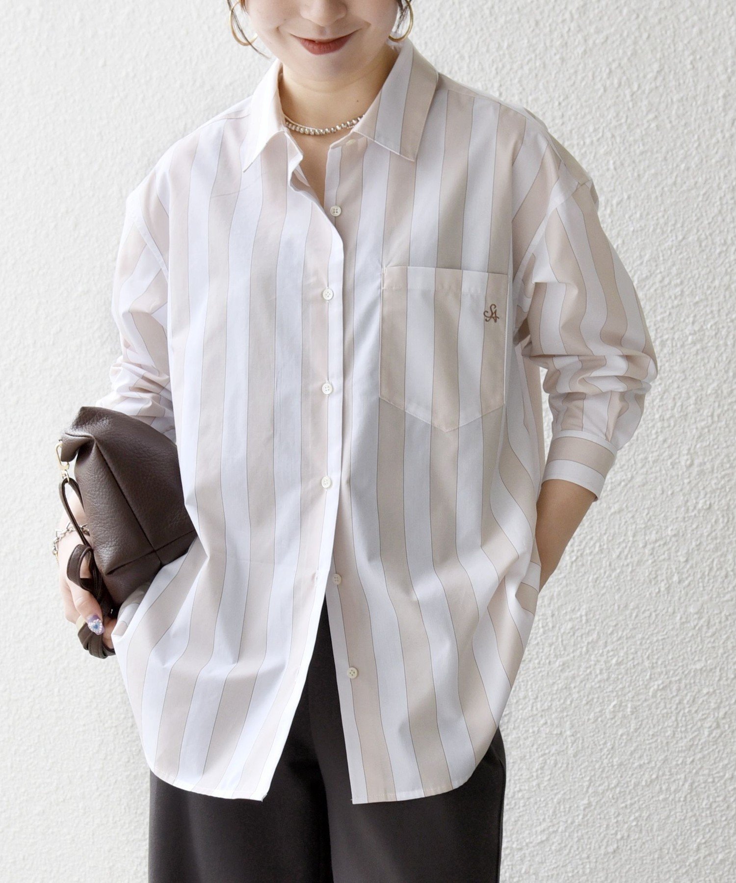 【シップス フォー ウィメン/SHIPS】のSHIPS any 洗濯機可能 REPREVE レギュラーカラー ルーズ ポケット シャツ インテリア・キッズ・メンズ・レディースファッション・服の通販 founy(ファニー) 　ファッション　Fashion　レディースファッション　Fashion for Women　トップス・カットソー　Cut & Sew Tops　シャツ・ブラウス・オフィスカジュアル　Elegant Blouses & Button-Ups　洗える　Machine Washable　ジャケット　Jacket, Outerwear　チェック　Check, Plaid, Tartan　ツイード　Twill, Twill Weave　デニム　Denim, Jeans Material　ベーシック　Basic, Essential　ポケット　Pocket, Pocket Detail　モダン　Modern, Contemporary　ルーズ　Loose, Oversized　レギュラー　Regular, Standard Fit　ワンポイント　One Point, Statement Accent　2026年　2026　ベージュ|ID: prp329100004866009 ipo3291000000036219873