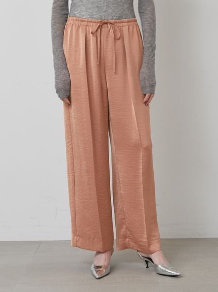 【スタイリング/styling】の【セットアップ対応】ドローコードサテンパンツ インテリア・キッズ・メンズ・レディースファッション・服の通販 founy(ファニー) 　ファッション　Fashion　レディースファッション　Fashion for Women　セットアップ　Matching Sets　レディースパンツ・ボトムス　Pants & Trousers / Bottoms　サテン　Satin, Glossy Fabric　スマート　Smart, Elegant　セットアップ　Set-Up, Coordinated Outfit　センター　Center, Center Line　フォルム　Silhouette, Form　マニッシュ　Mannish, Boyish　エレガント 上品　Elegant　PNK[066]|ID: prp329100004866013 ipo3291000000036219903