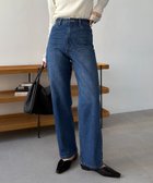 【カプリシューレマージュ/CAPRICIEUX LEMAGE】の【新色/人気アイテムがアップグレード】13ozハイウエストストレートデニム 人気、トレンドファッション・服の通販 founy(ファニー) ファッション Fashion レディースファッション Fashion for Women インディゴ Indigo Denim インナー Innerwear ギャザー Gathered, Ruffled シャーリング Shirring, Ruched ストレート Straight, Straight Cut セットアップ Set-Up, Coordinated Outfit デニム Denim, Jeans Material パッチ Patch, Appliqué ビスチェ Bustier, Corset Top フリル Frill, Ruffle 人気 Popular, Best Seller thumbnail ブルー|ID: prp329100004866052 ipo3291000000036220119