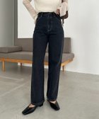 【カプリシューレマージュ/CAPRICIEUX LEMAGE】の【新色/人気アイテムがアップグレード】13ozハイウエストストレートデニム 人気、トレンドファッション・服の通販 founy(ファニー) ファッション Fashion レディースファッション Fashion for Women インディゴ Indigo Denim インナー Innerwear ギャザー Gathered, Ruffled シャーリング Shirring, Ruched ストレート Straight, Straight Cut セットアップ Set-Up, Coordinated Outfit デニム Denim, Jeans Material パッチ Patch, Appliqué ビスチェ Bustier, Corset Top フリル Frill, Ruffle 人気 Popular, Best Seller thumbnail ブラック|ID: prp329100004866052 ipo3291000000036220123