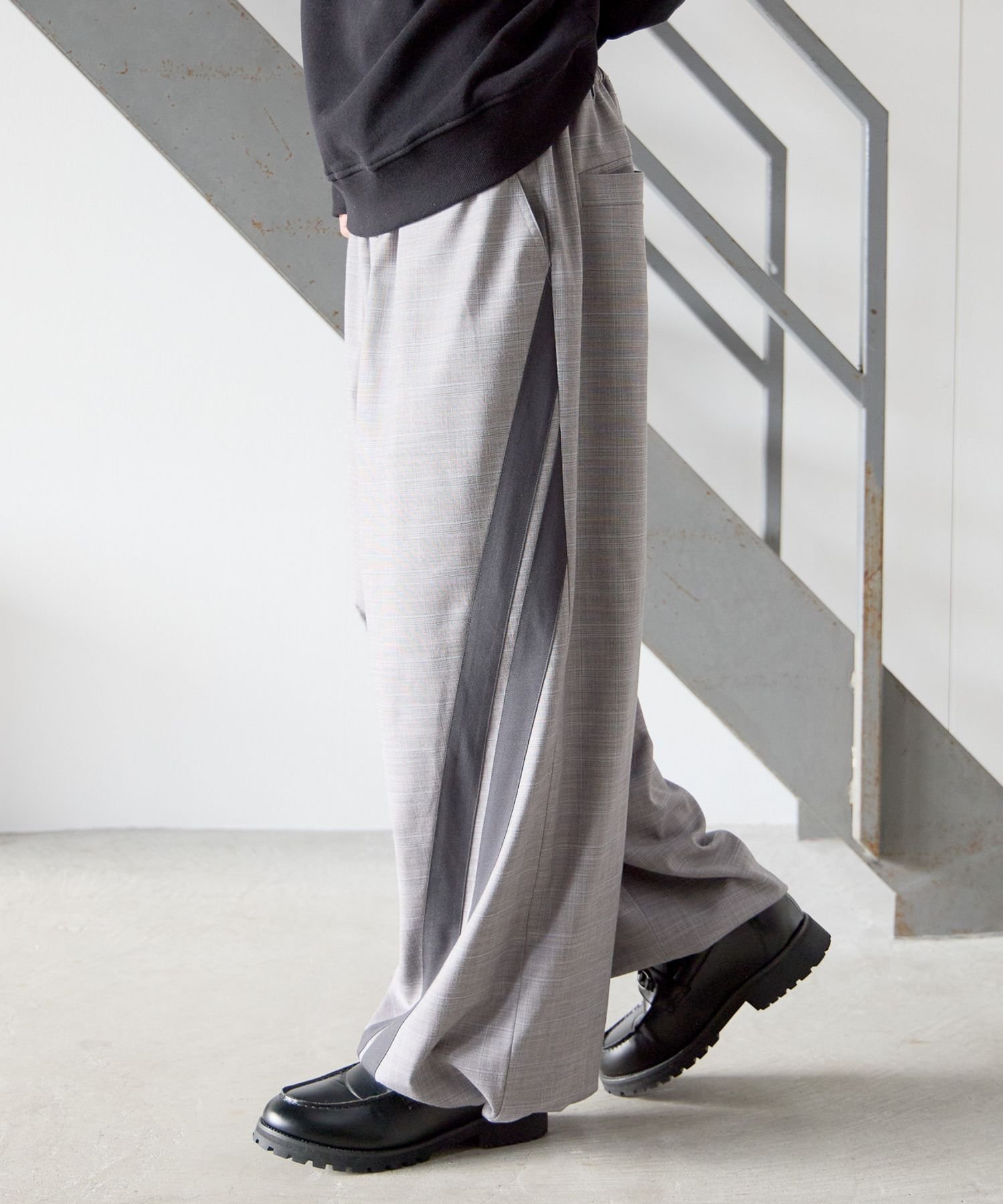 【ページボーイ/PAGEBOY】の【PBLIM】チェックラインパンツ インテリア・キッズ・メンズ・レディースファッション・服の通販 founy(ファニー) 　ファッション　Fashion　レディースファッション　Fashion for Women　パンツ　Pants & Trousers　チェック　Check, Plaid, Tartan　ドローコード　Drawcord, Drawstring Cord　ボトム　Bottoms, Lower Wear　ライトグレー15|ID: prp329100004866060 ipo3291000000036220157