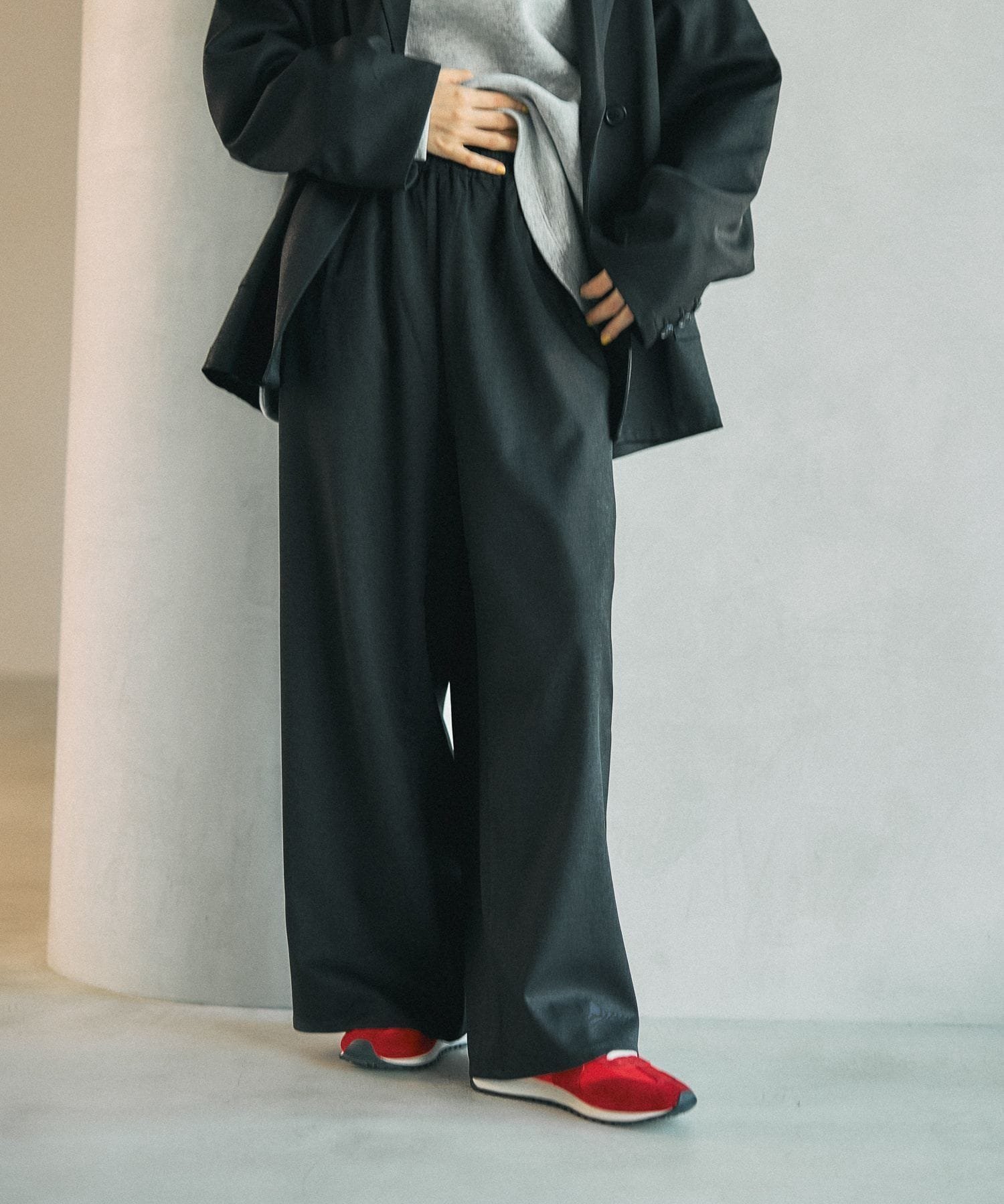 【レプシィム ローリーズファーム/LEPSIM LOWRYS FARM】のデザインイージーパンツ インテリア・キッズ・メンズ・レディースファッション・服の通販 founy(ファニー) 　ファッション　Fashion　レディースファッション　Fashion for Women　パンツ　Pants & Trousers　おすすめ　Recommended / Our Picks　シンプル　Simple, Minimal　ジャケット　Jacket, Outerwear　セットアップ　Set-Up, Coordinated Outfit　ブラック09|ID: prp329100004866065 ipo3291000000036220199