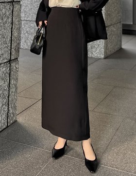 【リエディ/Re:EDIT】のカットツイル切り替えナロースカート 人気、トレンドファッション・服の通販 founy(ファニー) ファッション Fashion レディースファッション Fashion for Women スカート Skirts コンパクト Compact, Small Size スリット Slit, Slit Detail ツイル Twist, Twisted Detail トレンド Trend, Trending Now バランス Balance, Style Balance ロング Long, Long-Length エレガント 上品 Elegant |ID:prp329100004866077