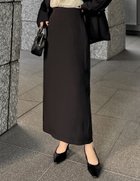 【リエディ/Re:EDIT】のカットツイル切り替えナロースカート 人気、トレンドファッション・服の通販 founy(ファニー) ファッション Fashion レディースファッション Fashion for Women スカート Skirts コンパクト Compact, Small Size スリット Slit, Slit Detail ツイル Twist, Twisted Detail トレンド Trend, Trending Now バランス Balance, Style Balance ロング Long, Long-Length エレガント 上品 Elegant thumbnail ブラック|ID: prp329100004866077 ipo3291000000036220287