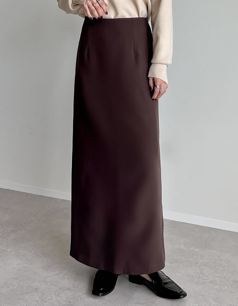 【リエディ/Re:EDIT】のカットツイル切り替えナロースカート インテリア・キッズ・メンズ・レディースファッション・服の通販 founy(ファニー) 　ファッション　Fashion　レディースファッション　Fashion for Women　スカート　Skirts　コンパクト　Compact, Small Size　スリット　Slit, Slit Detail　ツイル　Twist, Twisted Detail　トレンド　Trend, Trending Now　バランス　Balance, Style Balance　ロング　Long, Long-Length　エレガント 上品　Elegant　ダークブラウン|ID: prp329100004866077 ipo3291000000036220290