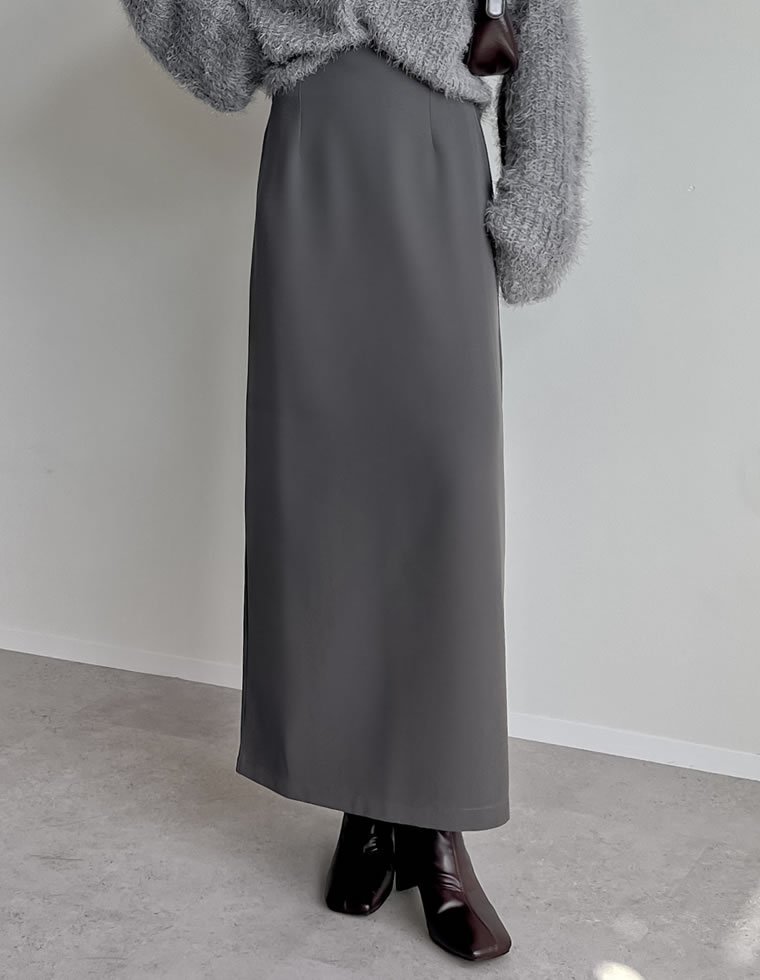 【リエディ/Re:EDIT】のカットツイル切り替えナロースカート インテリア・キッズ・メンズ・レディースファッション・服の通販 founy(ファニー) 　ファッション　Fashion　レディースファッション　Fashion for Women　スカート　Skirts　コンパクト　Compact, Small Size　スリット　Slit, Slit Detail　ツイル　Twist, Twisted Detail　トレンド　Trend, Trending Now　バランス　Balance, Style Balance　ロング　Long, Long-Length　エレガント 上品　Elegant　チャコールグレー|ID: prp329100004866077 ipo3291000000036220291