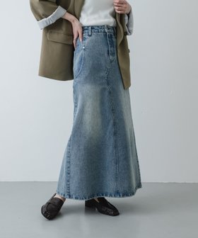 【センスオブプレイス/SENSE OF PLACE by URBAN RESEARCH】のセミフレアデニムスカート 人気、トレンドファッション・服の通販 founy(ファニー) ファッション Fashion レディースファッション Fashion for Women スカート Skirts デニムスカート・カジュアルスカート Denim Skirts カッティング Cutting Detail スマート Smart, Elegant デニム Denim, Jeans Material ロング Long, Long-Length S/S・春夏 SS, Spring/Summer, Warm Season 夏 Summer 2026年 2026 |ID:prp329100004866093
