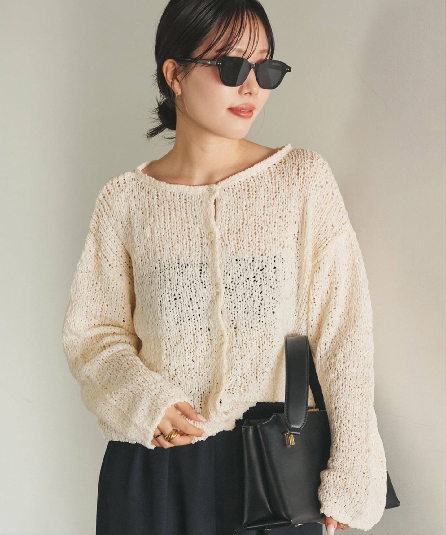 【プラージュ/Plage】の《追加 》Fringe yarn カーディガン 2 インテリア・キッズ・メンズ・レディースファッション・服の通販 founy(ファニー) 　ファッション　Fashion　レディースファッション　Fashion for Women　トップス・カットソー　Cut & Sew Tops　カーディガン・羽織り　Layered Style Cardigans　カーディガン　Cardigan, Knitwear　コンパクト　Compact, Small Size　スラックス　Slacks, Dress Pants　デニム　Denim, Jeans Material　バランス　Balance, Style Balance　ロング　Long, Long-Length　ワイド　Wide, Wide Fit　ナチュラル|ID: prp329100004866256 ipo3291000000036228861