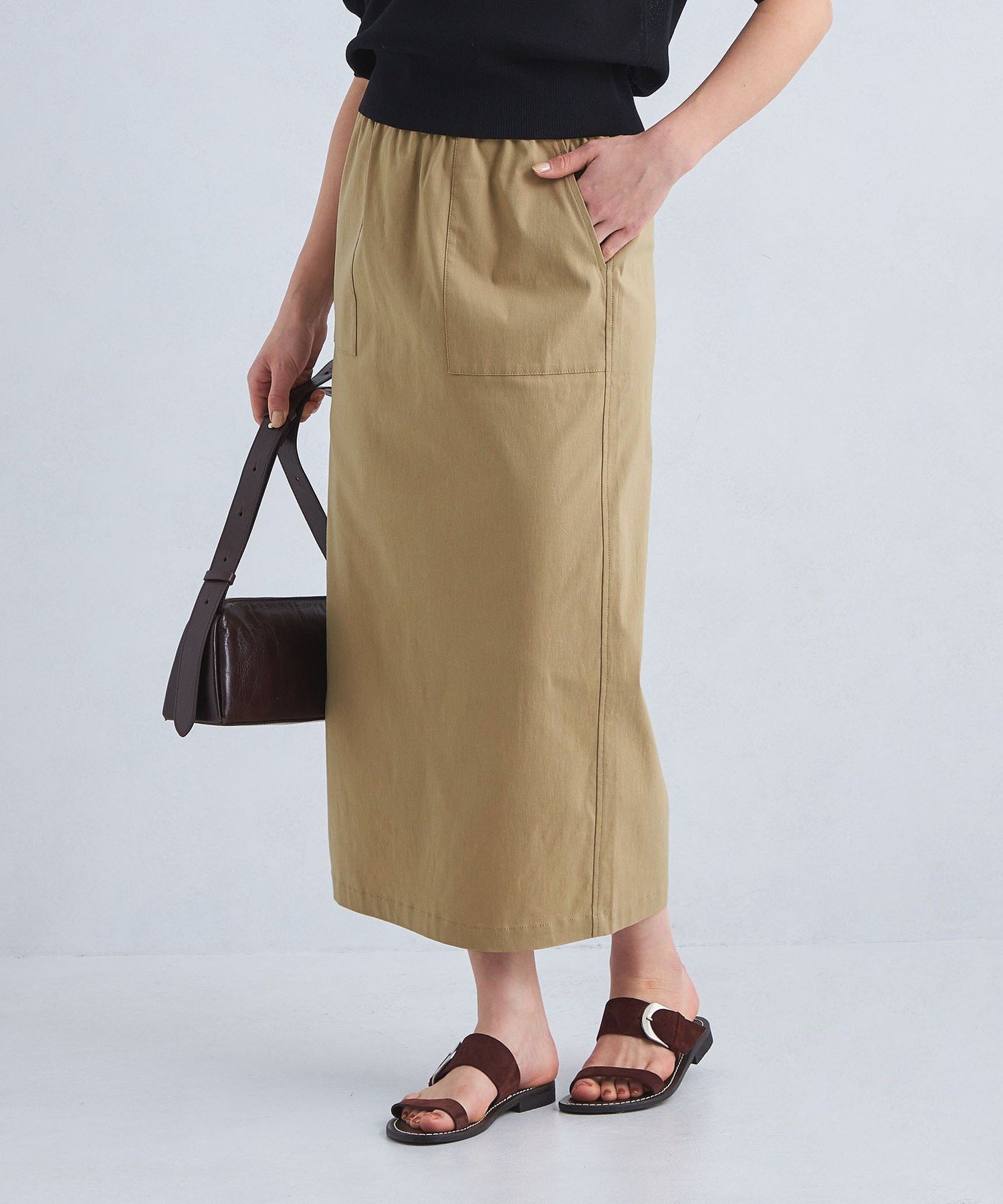 【ユナイテッドアローズ/UNITED ARROWS】のsize SHORT/TALLあり オルマイ LI/MIX タイト スカート インテリア・キッズ・メンズ・レディースファッション・服の通販 founy(ファニー) 　ファッション　Fashion　レディースファッション　Fashion for Women　スカート　Skirts　春　Spring　コンパクト　Compact, Small Size　吸水　Absorbent, Quick-Dry　ストレッチ　Stretch, Stretchy Fabric　ストレート　Straight, Straight Cut　フィット　Fit, Slim Fit　ポケット　Pocket, Pocket Detail　S/S・春夏　SS, Spring/Summer, Warm Season　アウトレット　Outlet / Clearance　おすすめ　Recommended / Our Picks　夏　Summer　BEIGE|ID: prp329100004866263 ipo3291000000036229097