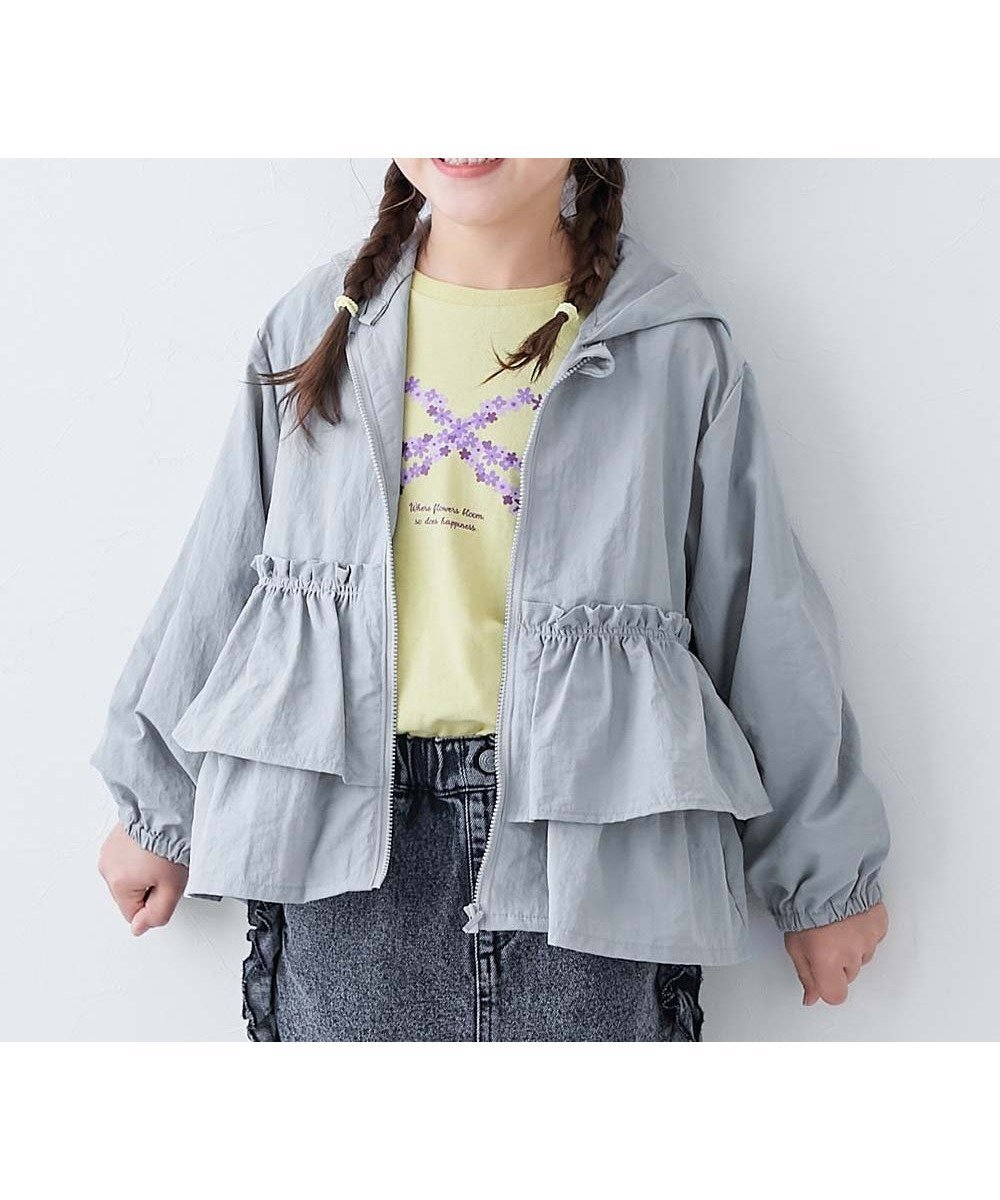 【デビロック/devirock / KIDS】の【水はじく】 撥水ナイロン フードが取り外せる フリル ウインドブレーカー 26SS インテリア・キッズ・メンズ・レディースファッション・服の通販 founy(ファニー) ファッション Fashion キッズファッション Fashion for Kids フリル Frill, Ruffle おすすめ Recommended / Our Picks 2026年 2026 ストーンブルー|ID: prp329100004866624 ipo3291000000036247890