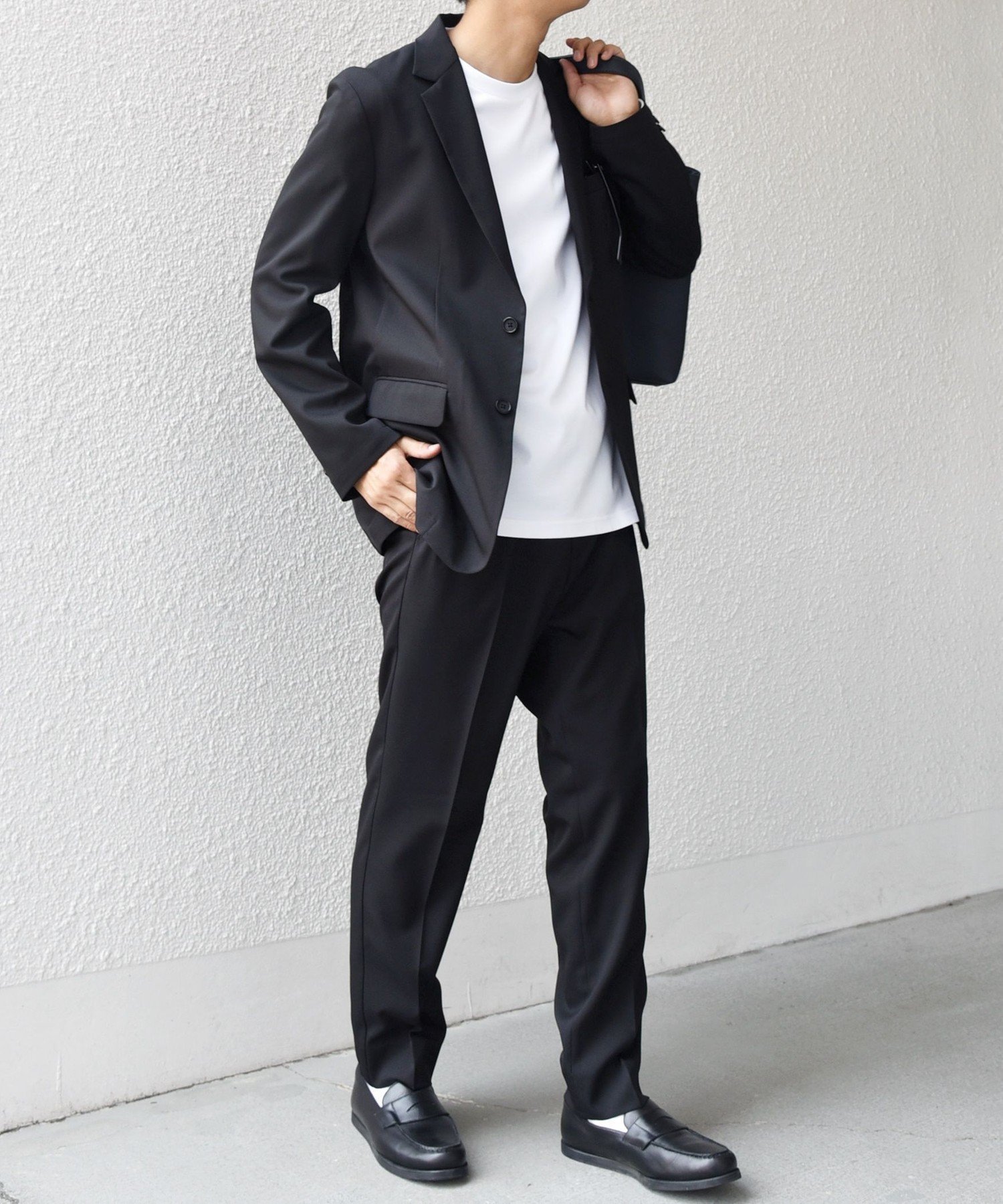 【シップス/SHIPS / MEN】のSHIPS any 洗濯機可能/抗ピリング ウールライク オールシーズン セットアップ ジャケット イージーパンツ インテリア・キッズ・メンズ・レディースファッション・服の通販 founy(ファニー) ファッション Fashion メンズファッション Fashion for Men ボトムス Bottoms インナー Innerwear ジャケット Jacket, Outerwear ストレッチ Stretch, Stretchy Fabric スーツ Suit, Formalwear セットアップ Set-Up, Coordinated Outfit ダウン Down, Puffer エレガント 上品 Elegant ビジネス 仕事 通勤 Business / Work / Commuting ブラック|ID: prp329100004866626 ipo3291000000036247900