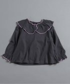【エフオー オンラインストア/F.O.Online Store / KIDS】のWEB限定 メローフリル衿Tシャツ 人気、トレンドファッション・服の通販 founy(ファニー) ファッション Fashion キッズファッション Fashion for Kids 人気 Popular, Best Seller 長袖 Long Sleeve, Full Sleeve thumbnail チャコール|ID: prp329100004866634 ipo3291000000036247941