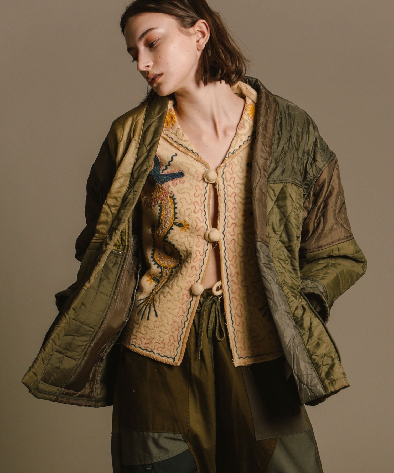 【ジョンブル プライベート ラボ/Johnbull Private labo / MEN】の【rebear by Johnbull】パッチワークキルティングジャケット 人気、トレンドファッション・服の通販 founy(ファニー) 　ファッション　Fashion　メンズファッション　Fashion for Men　カーディガン　Cardigan, Knitwear　キルティング　Quilted, Quilting　ジャケット　Jacket, Outerwear　ハンド　Hand, Handmade　パッチワーク　Patchwork, Mixed Fabric　ミリタリー　Military, Army Style　ライナー　Liner, Inner Layer　リメイク　Remake, Reconstructed　ワーク　Workwear, Utility Style　 other-1|ID: prp329100004866642 ipo3291000000036247998