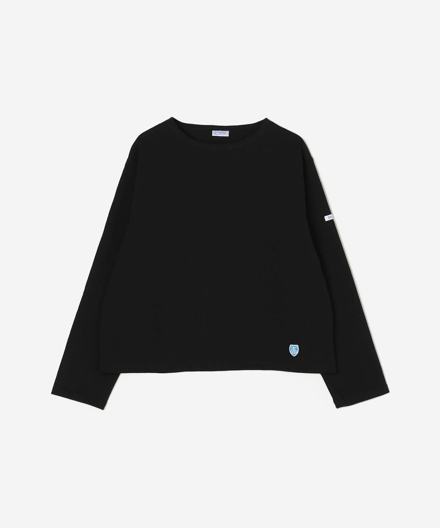 【ビショップ/Bshop】のコットンロード クルーネックTシャツ WOMEN インテリア・キッズ・メンズ・レディースファッション・服の通販 founy(ファニー) 　ファッション　Fashion　レディースファッション　Fashion for Women　トップス・カットソー　Cut & Sew Tops　シャツ・ブラウス・オフィスカジュアル　Elegant Blouses & Button-Ups　ロングTシャツ・Tシャツ　Longline T-Shirts & Tees　カットソー　Cut and Sewn Top　軽量　Lightweight, Ultra Light　長袖　Long Sleeve, Full Sleeve　フランス　France, French　フロント　Front, Front Design　ボーダー　Border, Stripe　BLACK|ID: prp329100004866653 ipo3291000000036248106