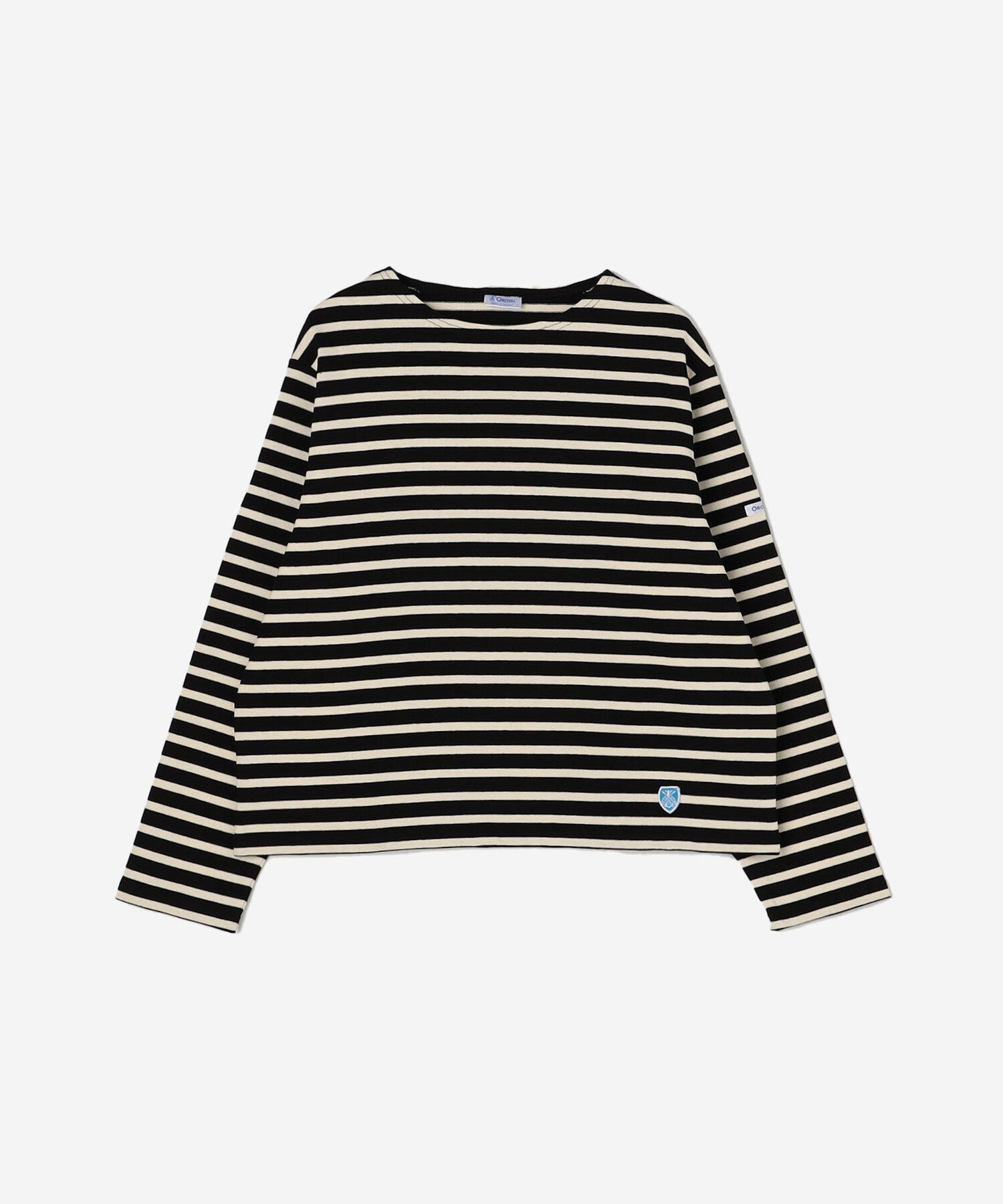 【ビショップ/Bshop】のコットンロード クルーネックTシャツ WOMEN インテリア・キッズ・メンズ・レディースファッション・服の通販 founy(ファニー) 　ファッション　Fashion　レディースファッション　Fashion for Women　トップス・カットソー　Cut & Sew Tops　シャツ・ブラウス・オフィスカジュアル　Elegant Blouses & Button-Ups　ロングTシャツ・Tシャツ　Longline T-Shirts & Tees　カットソー　Cut and Sewn Top　軽量　Lightweight, Ultra Light　長袖　Long Sleeve, Full Sleeve　フランス　France, French　フロント　Front, Front Design　ボーダー　Border, Stripe　BLACK系1|ID: prp329100004866653 ipo3291000000036248111