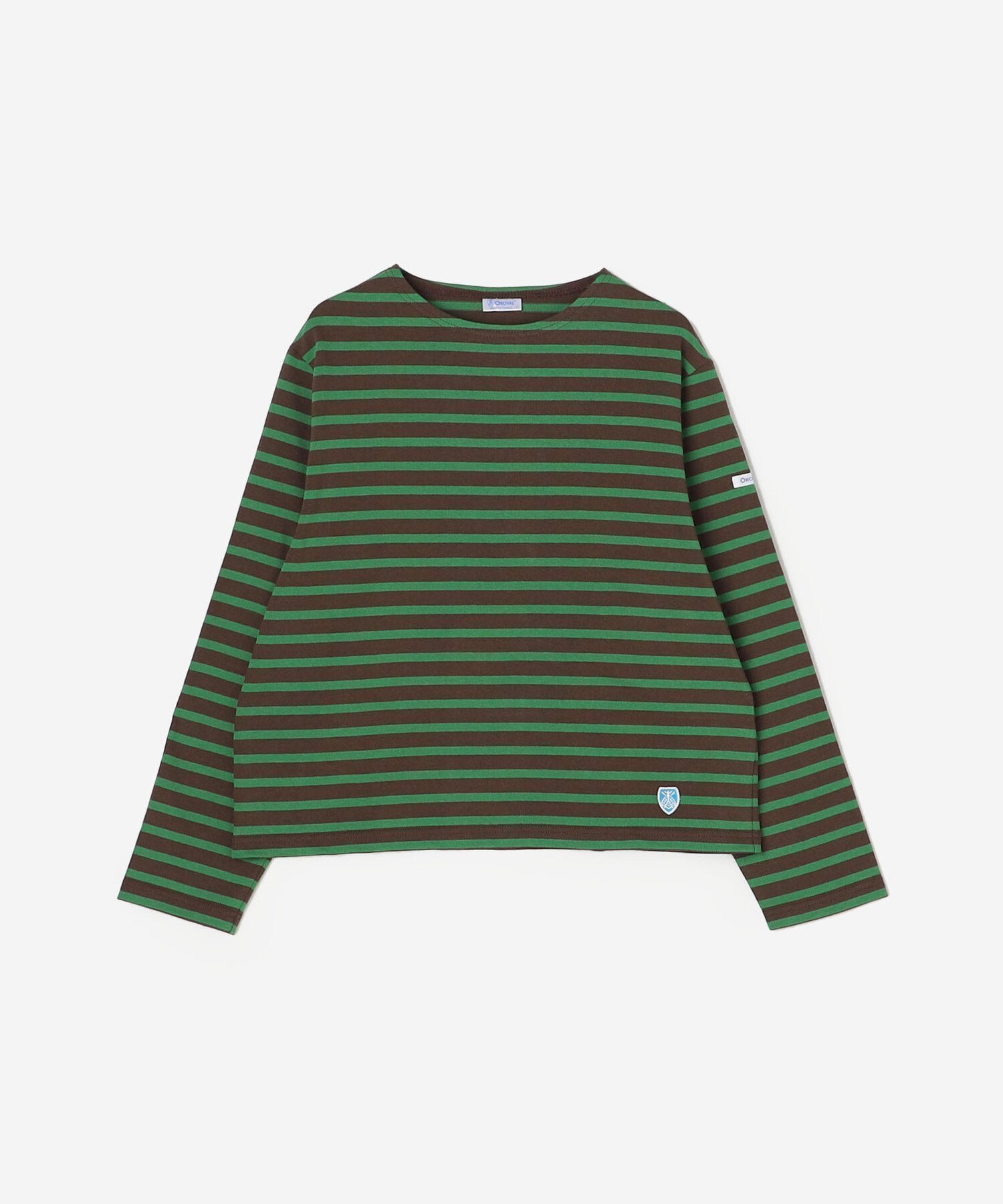 【ビショップ/Bshop】のコットンロード クルーネックTシャツ WOMEN インテリア・キッズ・メンズ・レディースファッション・服の通販 founy(ファニー) 　ファッション　Fashion　レディースファッション　Fashion for Women　トップス・カットソー　Cut & Sew Tops　シャツ・ブラウス・オフィスカジュアル　Elegant Blouses & Button-Ups　ロングTシャツ・Tシャツ　Longline T-Shirts & Tees　カットソー　Cut and Sewn Top　軽量　Lightweight, Ultra Light　長袖　Long Sleeve, Full Sleeve　フランス　France, French　フロント　Front, Front Design　ボーダー　Border, Stripe　GREEN系1|ID: prp329100004866653 ipo3291000000036248116