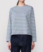【ビショップ/Bshop】のコットンロード クルーネックTシャツ WOMEN 人気、トレンドファッション・服の通販 founy(ファニー) ファッション Fashion レディースファッション Fashion for Women トップス・カットソー Cut & Sew Tops シャツ・ブラウス・オフィスカジュアル Elegant Blouses & Button-Ups ロングTシャツ・Tシャツ Longline T-Shirts & Tees カットソー Cut and Sewn Top 軽量 Lightweight, Ultra Light 長袖 Long Sleeve, Full Sleeve フランス France, French フロント Front, Front Design ボーダー Border, Stripe thumbnail BLUE系1|ID: prp329100004866653 ipo3291000000036248117