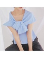 【セルフォード/CELFORD】のリボンモチーフカットソー 人気、トレンドファッション・服の通販 founy(ファニー) ファッション Fashion レディースファッション Fashion for Women トップス・カットソー Cut & Sew Tops カットソー・ベーシックTシャツ Cut-and-Sewn Tops / Stretch Tees & Basics エレガント 上品 Elegant カットソー Cut and Sewn Top スマート Smart, Elegant デコルテ Décolleté, Neckline ペプラム Peplum, Flared Hem モチーフ Motif, Design Theme リボン Ribbon, Bow 今季 This Season, Current Season thumbnail SAX[083]|ID: prp329100004866659 ipo3291000000036248202