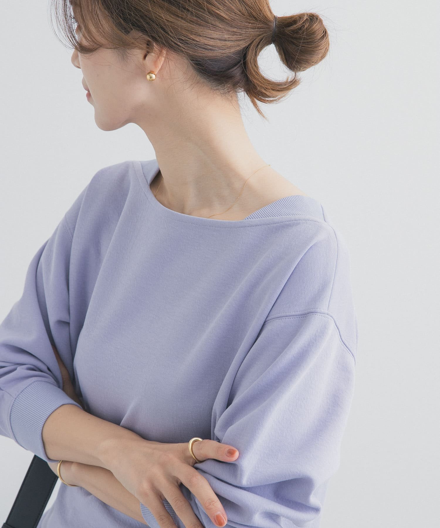 【アーバンリサーチ ドアーズ/URBAN RESEARCH DOORS】の強撚ダンボールボートネックプルオーバー インテリア・キッズ・メンズ・レディースファッション・服の通販 founy(ファニー) 　ファッション　Fashion　レディースファッション　Fashion for Women　トップス・カットソー　Cut & Sew Tops　カジュアルプルオーバー・ニットトップス　Pullovers & Knit Tops / Casual Pullovers　2026年　2026　シンプル　Simple, Minimal　デニム　Denim, Jeans Material　フラット　Flat, Flat Shoes　ボトム　Bottoms, Lower Wear　エレガント 上品　Elegant　夏　Summer　S/S・春夏　SS, Spring/Summer, Warm Season　パープル|ID: prp329100004866664 ipo3291000000036248227