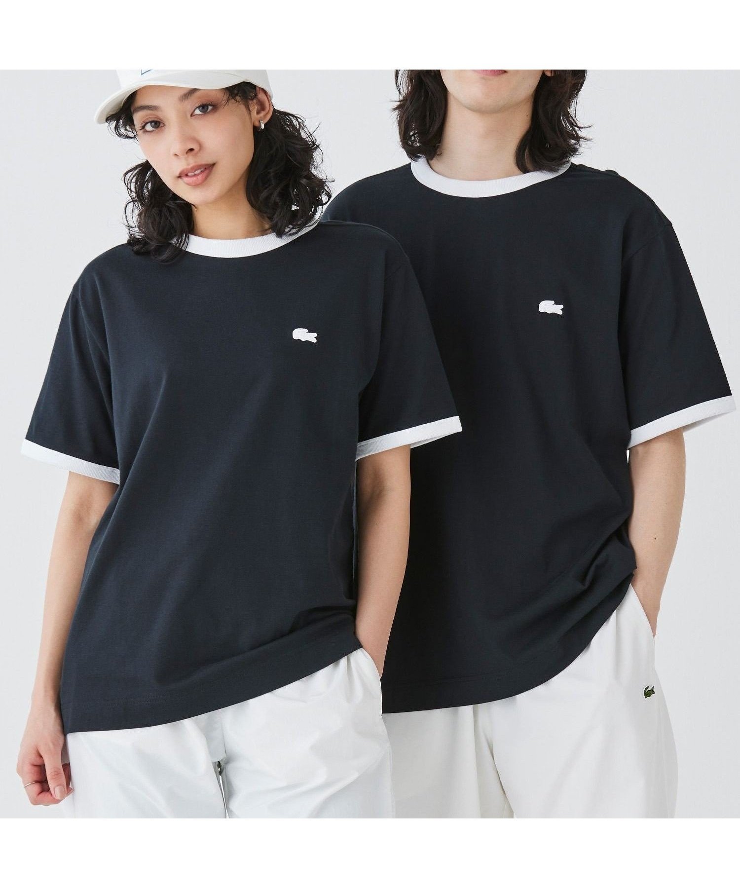 【ラコステ/LACOSTE】の【オンライン限定】LACOSTE ワンポイントロゴ リンガーTシャツ インテリア・キッズ・メンズ・レディースファッション・服の通販 founy(ファニー) 　ファッション　Fashion　レディースファッション　Fashion for Women　トップス・カットソー　Cut & Sew Tops　シャツ・ブラウス・オフィスカジュアル　Elegant Blouses & Button-Ups　ロングTシャツ・Tシャツ　Longline T-Shirts & Tees　コンパクト　Compact, Small Size　シンプル　Simple, Minimal　スポーティ　Sporty, Casual Athletic　スマート　Smart, Elegant　デニム　Denim, Jeans Material　トレンド　Trend, Trending Now　なめらか　Smooth, Silky Texture　ワンポイント　One Point, Statement Accent　おすすめ　Recommended / Our Picks　ブラック|ID: prp329100004866665 ipo3291000000036248231