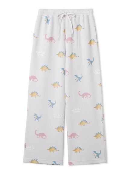 【ジェラート ピケ/gelato pique】のダイナソー柄ワッフルロングパンツ インテリア・キッズ・メンズ・レディースファッション・服の通販 founy(ファニー) 　ファッション　Fashion　レディースファッション　Fashion for Women　パンツ　Pants & Trousers　おすすめ　Recommended / Our Picks　イエロー　Yellow　カラフル　Colorful Design　スマート　Smart, Elegant　プリント　Print, Printed Pattern　ポケット　Pocket, Pocket Detail　ロング　Long, Long-Length　ワッフル　Waffle, Waffle Knit　BLU[086]|ID: prp329100004866685 ipo3291000000036248384