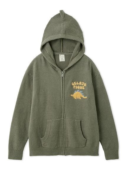 【ジェラート ピケ/gelato pique】のエアリーモコダイナソーなりきりパーカ インテリア・キッズ・メンズ・レディースファッション・服の通販 founy(ファニー) 　ファッション　Fashion　レディースファッション　Fashion for Women　トップス・カットソー　Cut & Sew Tops　レディースパーカー・カジュアルフーディー　Casual Hoodies & Sweatshirts　イエロー　Yellow　カラフル　Colorful Design　軽量　Lightweight, Ultra Light　ショート　Short, Short Length　スマート　Smart, Elegant　パッチ　Patch, Appliqué　フロント　Front, Front Design　ポケット　Pocket, Pocket Detail　モチーフ　Motif, Design Theme　おすすめ　Recommended / Our Picks　KKI[026]|ID: prp329100004866692 ipo3291000000036248414