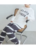 【ジェラート ピケ/gelato pique】のパウダーロゴジャガードプルオーバー ロングパンツセット 人気、トレンドファッション・服の通販 founy(ファニー) ファッション Fashion レディースファッション Fashion for Women パンツ Pants & Trousers おすすめ Recommended / Our Picks ギフト プレゼント Gift / Present スマート Smart, Elegant セットアップ Set-Up, Coordinated Outfit パウダー Powder, Soft Tone ボトム Bottoms, Lower Wear ボーダー Border, Stripe ラベンダー Lavender ロング Long, Long-Length 冬 Winter / This Winter thumbnail IVR[003]|ID: prp329100004866700 ipo3291000000036248472