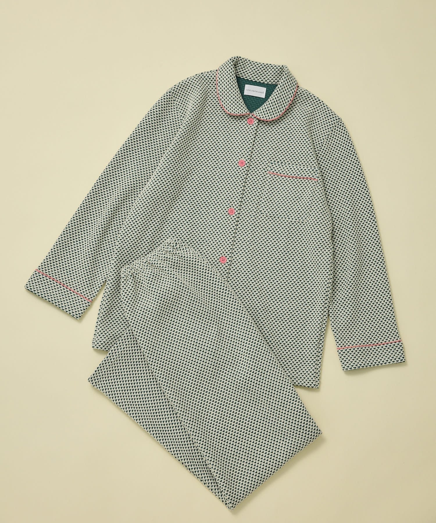 【ウンナナクール/une nana cool】の【綿混】丸襟ぽこぽこNew Yearパジャマ インテリア・キッズ・メンズ・レディースファッション・服の通販 founy(ファニー) ファッション Fashion レディースファッション Fashion for Women 長袖 Long Sleeve, Full Sleeve パジャマ Pajamas, Sleepwear ポケット Pocket, Pocket Detail グリーン|ID: prp329100004866774 ipo3291000000036248874