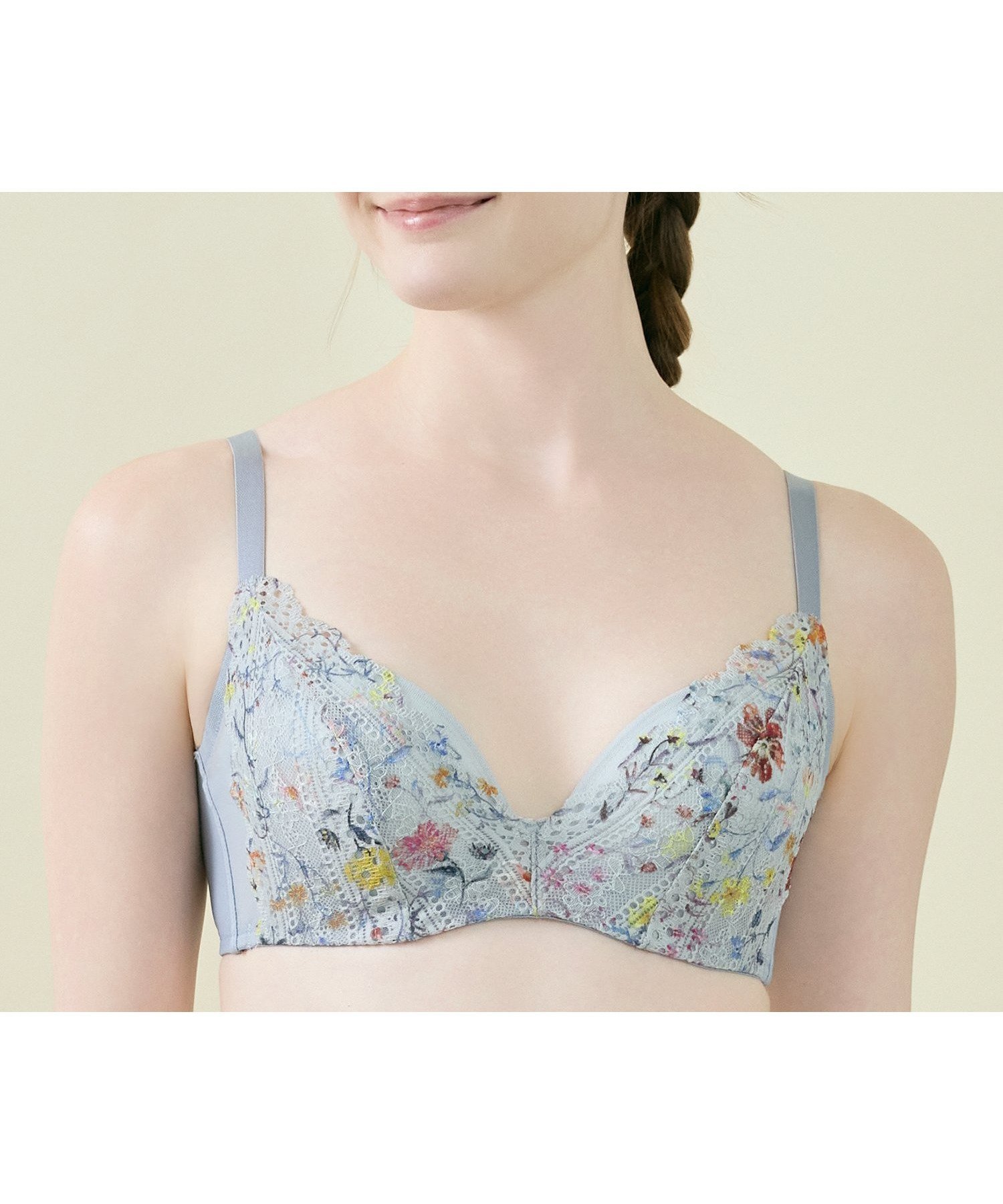 【ウンナナクール/une nana cool】のMADE WITH LIBERTY FABRIC さあ,わたし レース 脇高ブラジャー インテリア・キッズ・メンズ・レディースファッション・服の通販 founy(ファニー) 　ファッション　Fashion　レディースファッション　Fashion for Women　カッティング　Cutting Detail　ガーデン　Garden, Gardening　デコルテ　Décolleté, Neckline　パターン　Pattern, Design Print　ブラジャー　Bra, Lingerie　プリント　Print, Printed Pattern　ミドル　Middle Length, Mid Height　リネン　Linen, Linen Fabric　レース　Lace, Lace Fabric　ワイヤー　Wire, Wired Bra　ダークブルー|ID: prp329100004866779 ipo3291000000036248904