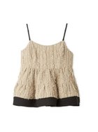 【スナイデル/SNIDEL】のボリュームティアードキャミチュニック 人気、トレンドファッション・服の通販 founy(ファニー) ファッション Fashion レディースファッション Fashion for Women トップス・カットソー Cut & Sew Tops キャミソール&ノースリーブ Camisoles & Sleeveless Tops おすすめ Recommended / Our Picks エレガント 上品 Elegant サマー Summer, Summer Style シアー Sheer, See-Through スマート Smart, Elegant ツイード Twill, Twill Weave デコルテ Décolleté, Neckline フィット Fit, Slim Fit フェミニン Feminine, Girly フリンジ Fringe, Tassel フレア Flare, Flared ボトム Bottoms, Lower Wear ラップ Wrap, Wrap Design リボン Ribbon, Bow thumbnail BEG[037]|ID: prp329100004866956 ipo3291000000036251827