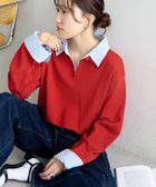 【ディスコート/Discoat】のシャツレイヤード風プルオーバー 人気、トレンドファッション・服の通販 founy(ファニー) ファッション Fashion レディースファッション Fashion for Women トップス・カットソー Cut & Sew Tops シャツ・ブラウス・オフィスカジュアル Elegant Blouses & Button-Ups カジュアルプルオーバー・ニットトップス Pullovers & Knit Tops / Casual Pullovers おすすめ Recommended / Our Picks とろみ Fluid, Flowy Fabric スラックス Slacks, Dress Pants スリット Slit, Slit Detail デニム Denim, Jeans Material トレンド Trend, Trending Now thumbnail レッド|ID: prp329100004866967 ipo3291000000036252083