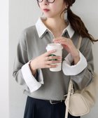 【ディスコート/Discoat】のシャツレイヤード風プルオーバー 人気、トレンドファッション・服の通販 founy(ファニー) ファッション Fashion レディースファッション Fashion for Women トップス・カットソー Cut & Sew Tops シャツ・ブラウス・オフィスカジュアル Elegant Blouses & Button-Ups カジュアルプルオーバー・ニットトップス Pullovers & Knit Tops / Casual Pullovers おすすめ Recommended / Our Picks とろみ Fluid, Flowy Fabric スラックス Slacks, Dress Pants スリット Slit, Slit Detail デニム Denim, Jeans Material トレンド Trend, Trending Now thumbnail グレー|ID: prp329100004866967 ipo3291000000036252084