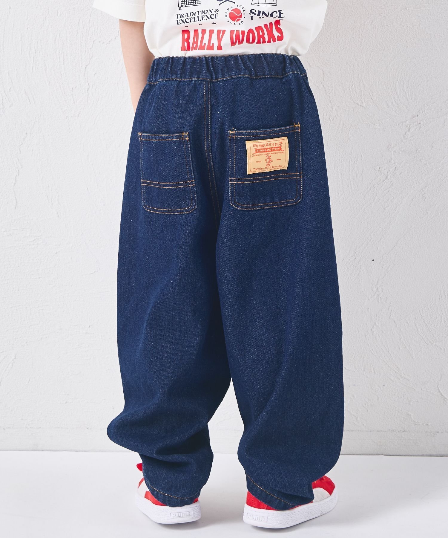 【ペアマノン/pairmanon / KIDS】のユニセックス ネームタグ付き カーブデニムパンツ インテリア・キッズ・メンズ・レディースファッション・服の通販 founy(ファニー) ファッション Fashion キッズファッション Fashion for Kids ボトムス Bottoms おすすめ Recommended / Our Picks デニム Denim, Jeans Material トレンド Trend, Trending Now ポケット Pocket, Pocket Detail 楽ちん Easy Fit, Comfortable インディゴ89|ID: prp329100004867350 ipo3291000000036256791