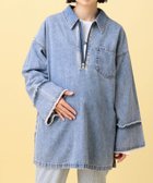 【レプシィム ローリーズファーム/LEPSIM LOWRYS FARM】の【産前・産後対応】マタニティ/デニムZIPチュニック 人気、トレンドファッション・服の通販 founy(ファニー) ファッション Fashion キッズファッション Fashion for Kids おすすめ Recommended / Our Picks インナー Innerwear チュニック Tunic, Long Top デニム Denim, Jeans Material フリンジ Fringe, Tassel フレア Flare, Flared レース Lace, Lace Fabric thumbnail ブルー82|ID: prp329100004867362 ipo3291000000036257045