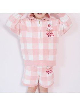 【ジェラート ピケ/gelato pique / KIDS】の【KIDS】エアリーモコギンガムチェック柄パーカ 人気、トレンドファッション・服の通販 founy(ファニー) ファッション Fashion キッズファッション Fashion for Kids 春 Spring カットソー Cut and Sewn Top ギンガム Gingham, Gingham Fabric 軽量 Lightweight, Ultra Light ショート Short, Short Length スマート Smart, Elegant チェック Check, Plaid, Tartan モチーフ Motif, Design Theme おすすめ Recommended / Our Picks お家時間・ステイホーム Stay Home / At Home |ID:prp329100004867364