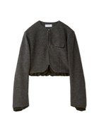 【スタイリング/styling】の【セットアップ対応】【YOSHIMI NAGAO】ショートジャケット 人気、トレンドファッション・服の通販 founy(ファニー) ファッション Fashion レディースファッション Fashion for Women アウター Coat / Outerwear Collection レディースジャケット・軽アウター Jackets エレガント 上品 Elegant クロップド Cropped, Short Length コレクション Collection, Seasonal Line ショート Short, Short Length ジップ Zip, Zipper ジャケット Jacket, Outerwear スマート Smart, Elegant スラックス Slacks, Dress Pants セットアップ Set-Up, Coordinated Outfit チュール Tulip, Tulip Motif ツイスト Tweed, Tweed Fabric バルーン Balloon, Balloon Silhouette フロント Front, Front Design ポケット Pocket, Pocket Detail ライナー Liner, Inner Layer おすすめ Recommended / Our Picks thumbnail CGRY[007]|ID: prp329100004867370 ipo3291000000036257181