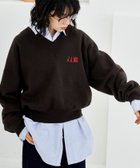 【フリークスストア/FREAK'S STORE】の別注 Vネックプルオーバー / スウェットライクニット 25AW 人気、トレンドファッション・服の通販 founy(ファニー) ファッション Fashion レディースファッション Fashion for Women トップス・カットソー Cut & Sew Tops ニット Knit Tops & Sweaters レディースパーカー・カジュアルフーディー Casual Hoodies & Sweatshirts カジュアルプルオーバー・ニットトップス Pullovers & Knit Tops / Casual Pullovers スウェット・クルーネックトップス Sweatshirts & Crewnecks / Relaxed Fit Sweat Tops Vネックトップス V-Neck Tops / V-Cut Neckline Shirts 2025年 2025 2025-2026秋冬・A/W Autumn/Winter 2025–26 AW25–26 冬 Winter / This Winter スウェット / スエット Sweatshirt, Sweatwear スペシャル Special, Limited Edition プリント Print, Printed Pattern ワンポイント One Point, Statement Accent 別注 Limited Edition, Custom Order A/W・秋冬 Autumn/Winter thumbnail ブラウン|ID: prp329100004867378 ipo3291000000036257300