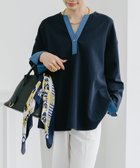 【スタイルドア/STYLEDOOR】のライトダンボールデニムドッキングプルオーバー 人気、トレンドファッション・服の通販 founy(ファニー) ファッション Fashion レディースファッション Fashion for Women トップス・カットソー Cut & Sew Tops カジュアルプルオーバー・ニットトップス Pullovers & Knit Tops / Casual Pullovers 洗える Machine Washable カットソー Cut and Sewn Top タートル Turtleneck, Turtle Collar デニム Denim, Jeans Material トレンド Trend, Trending Now ドッキング Docking, Mixed Material ワイド Wide, Wide Fit エレガント 上品 Elegant thumbnail ネイビー|ID: prp329100004867384 ipo3291000000036257508