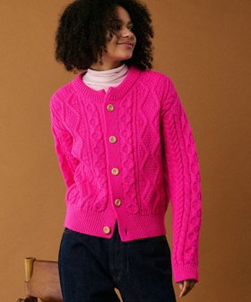 【ビショップ/Bshop】のウール アランニットカーディガン WOMEN 人気、トレンドファッション・服の通販 founy(ファニー) ファッション Fashion レディースファッション Fashion for Women トップス・カットソー Cut & Sew Tops ニット Knit Tops & Sweaters カーディガン・羽織り Layered Style Cardigans カーディガン Cardigan, Knitwear クラシック Classic, Timeless Style コレクション Collection, Seasonal Line |ID:prp329100004867387