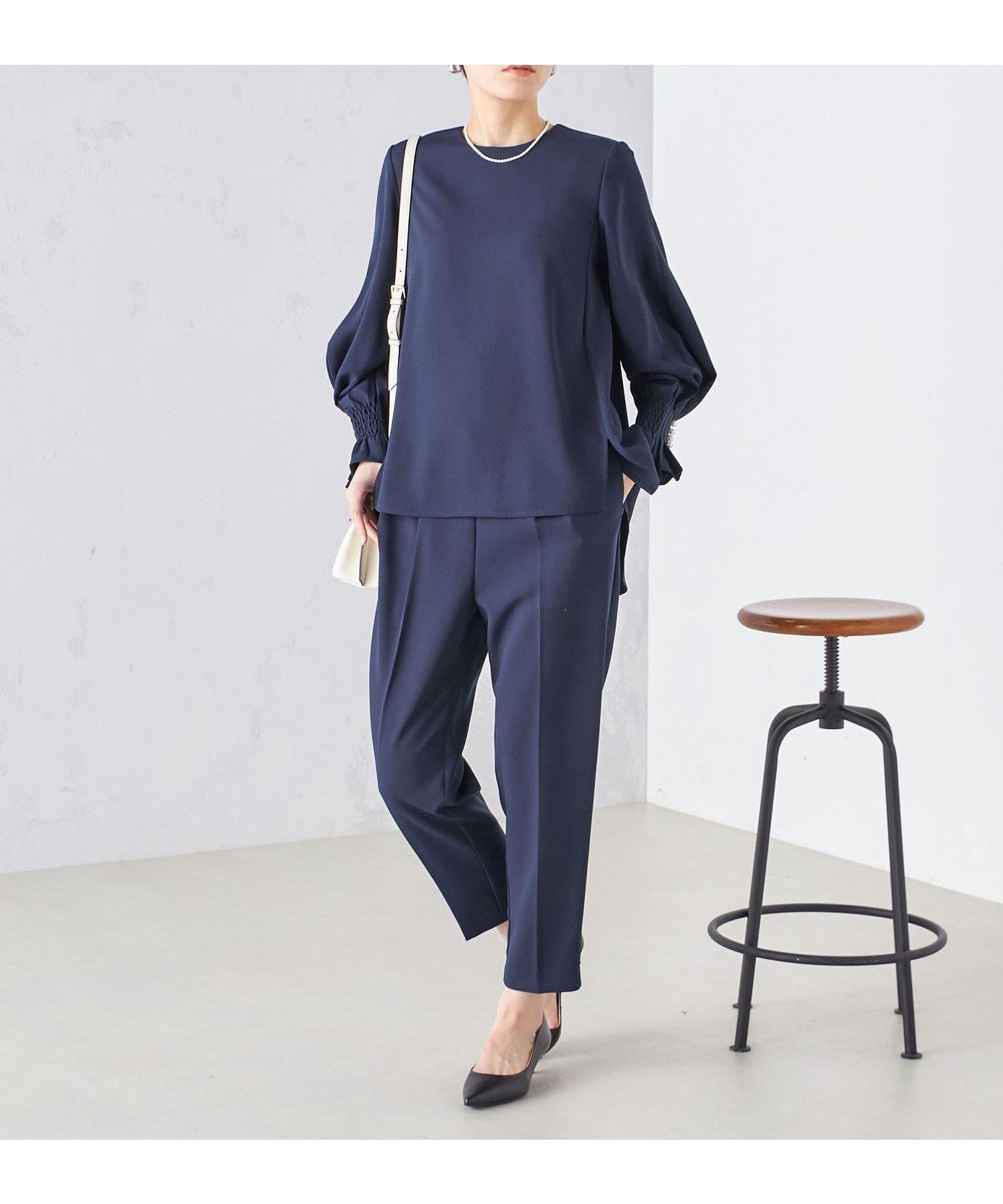 【シップス フォー ウィメン/SHIPS】の手洗い可能 キャンディ スリーブ ブラウス * パンツ セットアップ インテリア・キッズ・メンズ・レディースファッション・服の通販 founy(ファニー) 　ファッション　Fashion　レディースファッション　Fashion for Women　セットアップ　Matching Sets　レディースパンツ・ボトムス　Pants & Trousers / Bottoms　アクセサリー　Fashion Accessories　アンクル　Ankle-Length Design　シャーリング　Shirring, Ruched　スリーブ　Sleeve, Long Sleeve / Short Sleeve　セットアップ　Set-Up, Coordinated Outfit　センター　Center, Center Line　ダブル　Double, Double-Breasted　バランス　Balance, Style Balance　フリル　Frill, Ruffle　フレア　Flare, Flared　別注　Limited Edition, Custom Order　ヨーク　Yoke, Yoke Design　おすすめ　Recommended / Our Picks　セレモニー　Ceremony　コバルトブルー|ID: prp329100004867391 ipo3291000000036257710