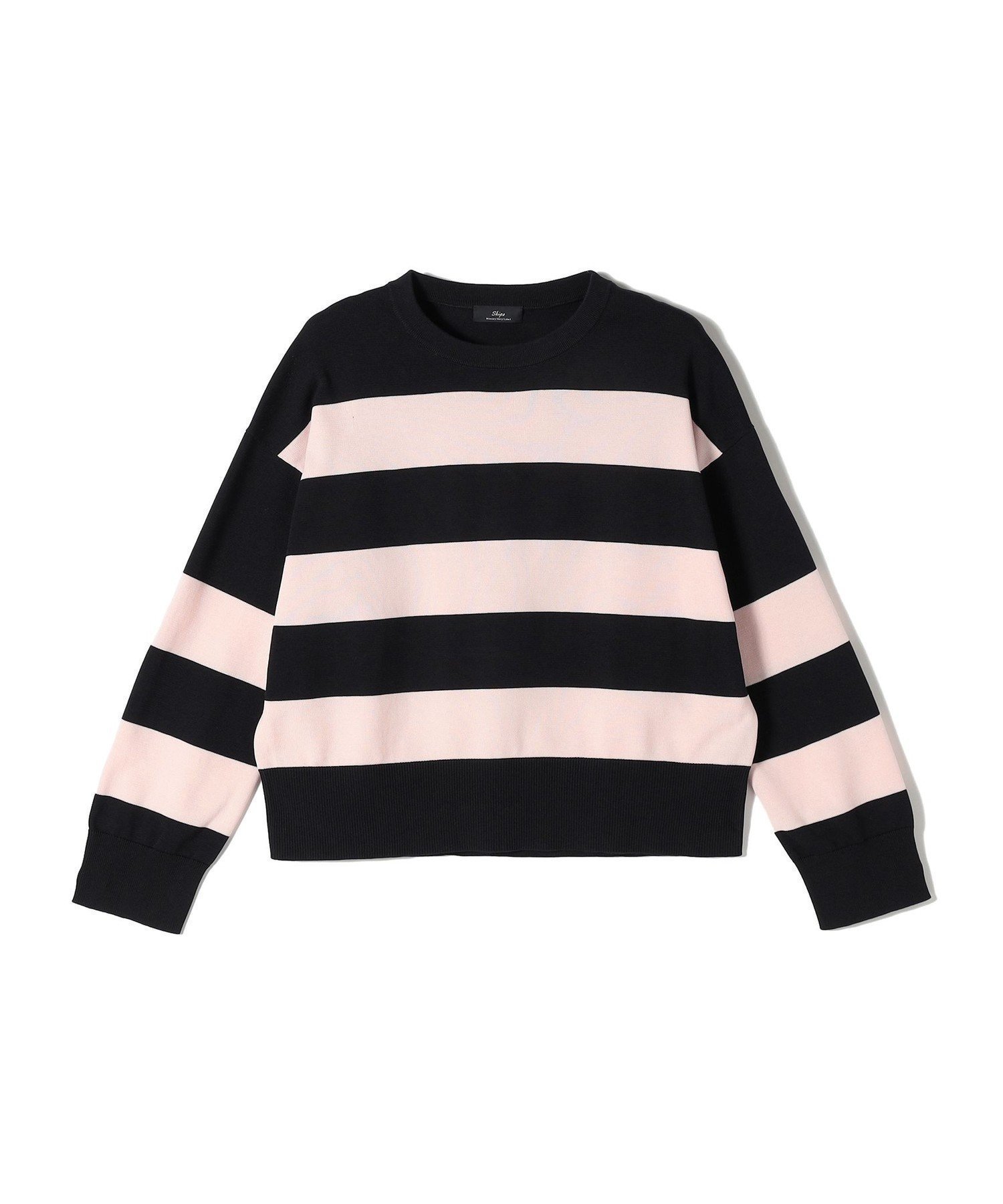 【シップス フォー ウィメン/SHIPS】のSHIPS Primary Navy Label ガス コットン ワイド ボーダー クルーネック 人気、トレンドファッション・服の通販 founy(ファニー) 　ファッション　Fashion　レディースファッション　Fashion for Women　ベーシック　Basic, Essential　ボーダー　Border, Stripe　ワイド　Wide, Wide Fit　エレガント 上品　Elegant　 other-1|ID: prp329100004867396 ipo3291000000036257758