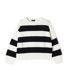 【シップス フォー ウィメン/SHIPS】のSHIPS Primary Navy Label ガス コットン ワイド ボーダー クルーネック 人気、トレンドファッション・服の通販 founy(ファニー) ファッション Fashion レディースファッション Fashion for Women ベーシック Basic, Essential ボーダー Border, Stripe ワイド Wide, Wide Fit エレガント 上品 Elegant thumbnail オフホワイト|ID: prp329100004867396 ipo3291000000036257761