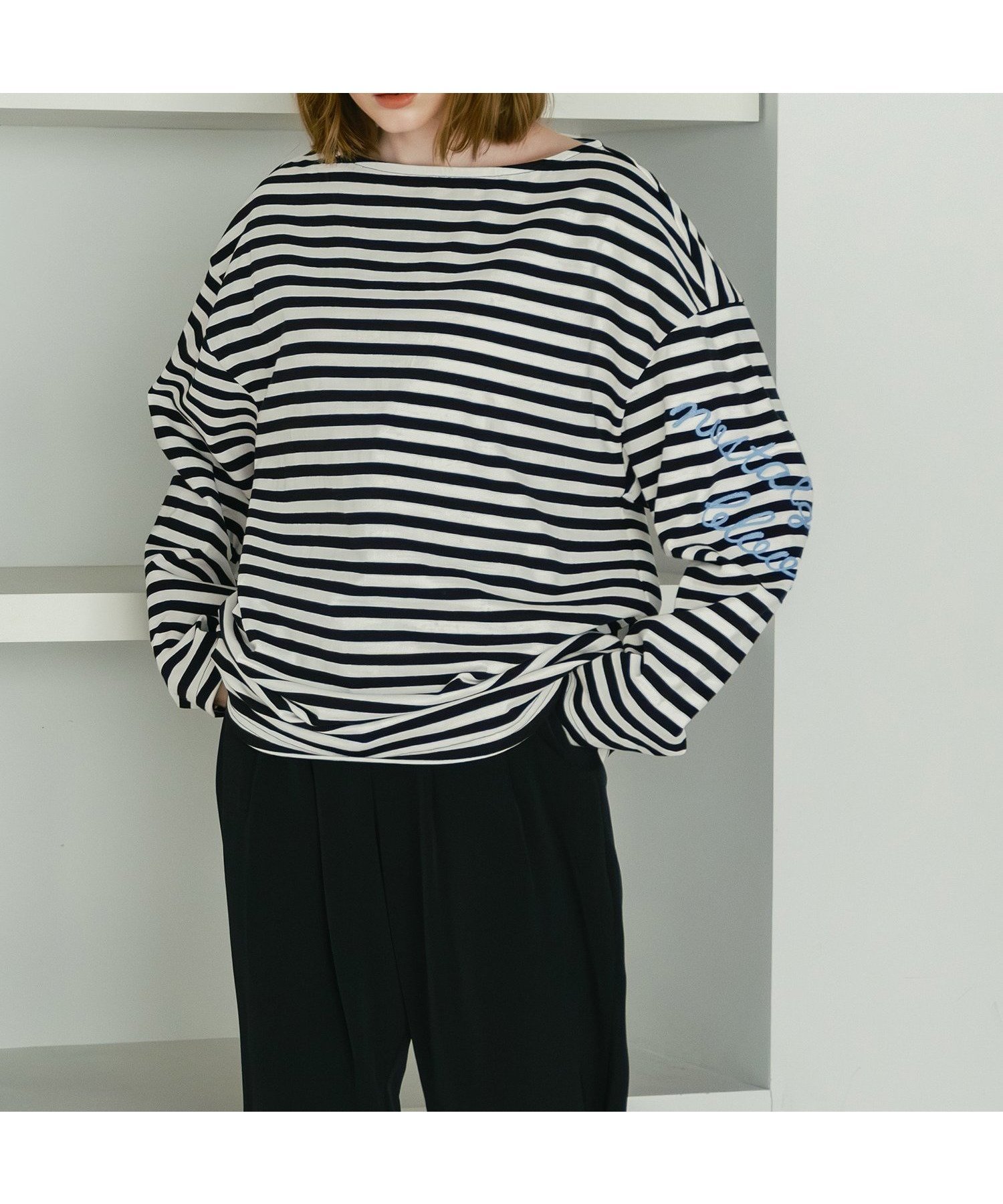 【ビーアパートメント/b apartment / MEN】の「WHYTO. / ホワイト」ルーズストライプトップス インテリア・キッズ・メンズ・レディースファッション・服の通販 founy(ファニー) ファッション Fashion メンズファッション Fashion for Men トップス・カットソー Cut & Sew Tops チェーン Chain, Chain Strap パイピング Piping, Trim Design ボーダー Border, Stripe S/S・春夏 SS, Spring/Summer, Warm Season 再入荷 Restock / Back in Stock 夏 Summer 2026年 2026 OFF×NAVY|ID: prp329100004867401 ipo3291000000036257864