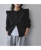 【その他のブランド/Other】のパワーショルダー クルーネック ニットカーディガン 人気、トレンドファッション・服の通販 founy(ファニー) ファッション Fashion レディースファッション Fashion for Women トップス・カットソー Cut & Sew Tops ニット Knit Tops & Sweaters カーディガン・羽織り Layered Style Cardigans エレガント 上品 Elegant カーディガン Cardigan, Knitwear ショルダー Shoulder, Shoulder Strap スリーブ Sleeve, Long Sleeve / Short Sleeve 羽織 Haori, Light Jacket A/W・秋冬 Autumn/Winter 再入荷 Restock / Back in Stock thumbnail BK|ID: prp329100004867402 ipo3291000000036257885