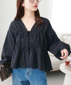 【ディスコート/Discoat】の【India】コットンドビー前リボンブラウス 人気、トレンドファッション・服の通販 founy(ファニー) ファッション Fashion レディースファッション Fashion for Women トップス・カットソー Cut & Sew Tops シャツ・ブラウス・オフィスカジュアル Elegant Blouses & Button-Ups おすすめ Recommended / Our Picks キャミソール Camisole, Spaghetti Strap Top サンダル Sandals, Summer Shoes シンプル Simple, Minimal スニーカー Sneakers, Trainers スリーブ Sleeve, Long Sleeve / Short Sleeve デニム Denim, Jeans Material バランス Balance, Style Balance フェミニン Feminine, Girly フロント Front, Front Design リボン Ribbon, Bow ワイド Wide, Wide Fit 吸水 Absorbent, Quick-Dry thumbnail ブラック|ID: prp329100004867406 ipo3291000000036257960